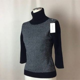 ★新品★MAYSON GREYメイソングレイ★シルク混五分袖?タートルセーター★