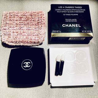 シャネル(CHANEL)の美品 シャネル レキャトルオンブル 02 ツイード プールプル 付属品未使用(アイシャドウ)