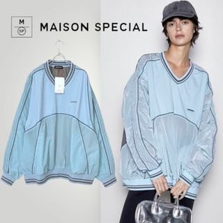 MAISON SPECIAL - [タグ付き未使用品]メゾンスペシャル パイピングサイドライントップ ブルー