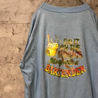 BARTENDER ロックグラス バックプリント お酒 Tシャツ(Tシャツ/カットソー(半袖/袖なし))