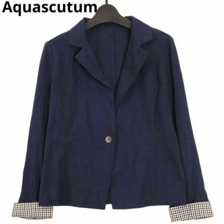 アクアスキュータム(AQUA SCUTUM)のAquascutum　テーラード　紺 春 ジャケット　薄手(テーラードジャケット)