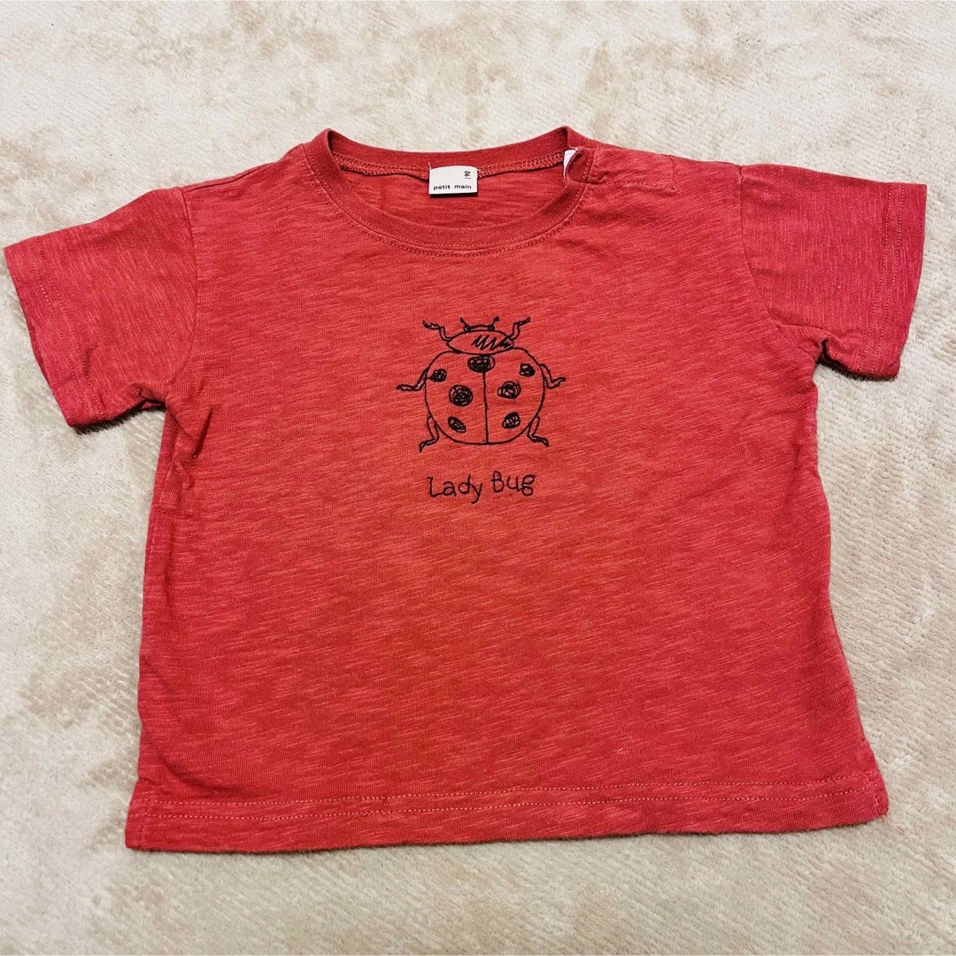petit main(プティマイン)のプティマイン　昆虫モチーフTシャツ  90サイズ キッズ/ベビー/マタニティのキッズ服男の子用(90cm~)(Tシャツ/カットソー)の商品写真