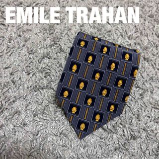 メンズ　ネクタイ　EMILE TRAHAN 総柄　お洒落　結婚式　シルク(ネクタイ)