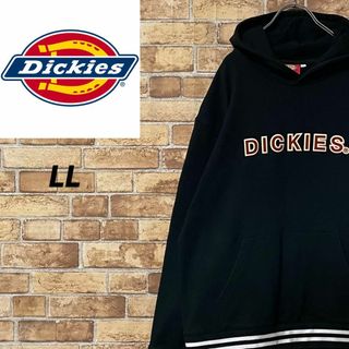 ディッキーズ(Dickies)のディッキーズ　パーカー　スウェット　ビッグロゴ　黒　ブラック　シルエット　LL(パーカー)