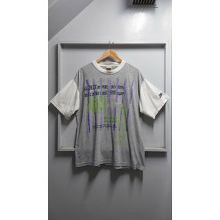 ナイキ(NIKE)の90’s NIKE 銀タグ “FITNESS” 切り替え Tシャツ  L 半袖(Tシャツ/カットソー(半袖/袖なし))