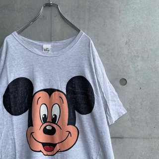 Disney - 90年代 USA製 Disney ミッキー 大判プリント Tシャツ ビッグサイズ