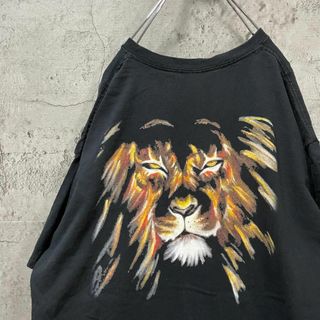 ライオン バックプリント USA輸入 印象 オーバー Tシャツ(Tシャツ/カットソー(半袖/袖なし))