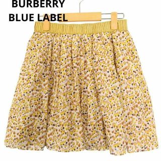 BURBERRY BLUE LABEL - BURBERRY BLUE LABEL　花柄　ベージュ　黄色　スカート