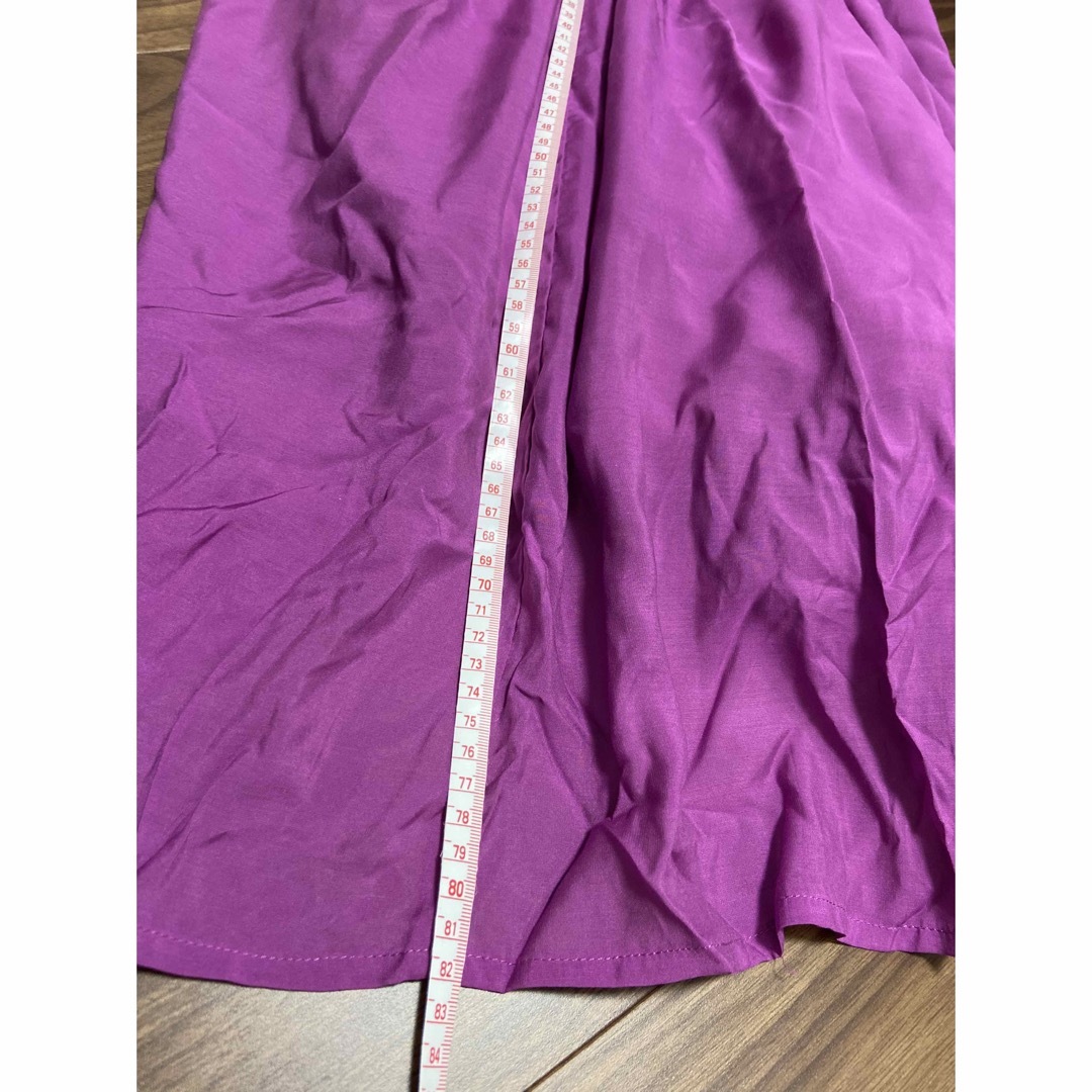 VIS無地スカート【パープル】Lサイズ レディースのスカート(ロングスカート)の商品写真