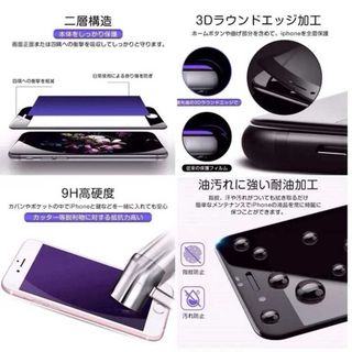 iPhone 14 ブルーライト フィルム ガラス(iPhoneケース)