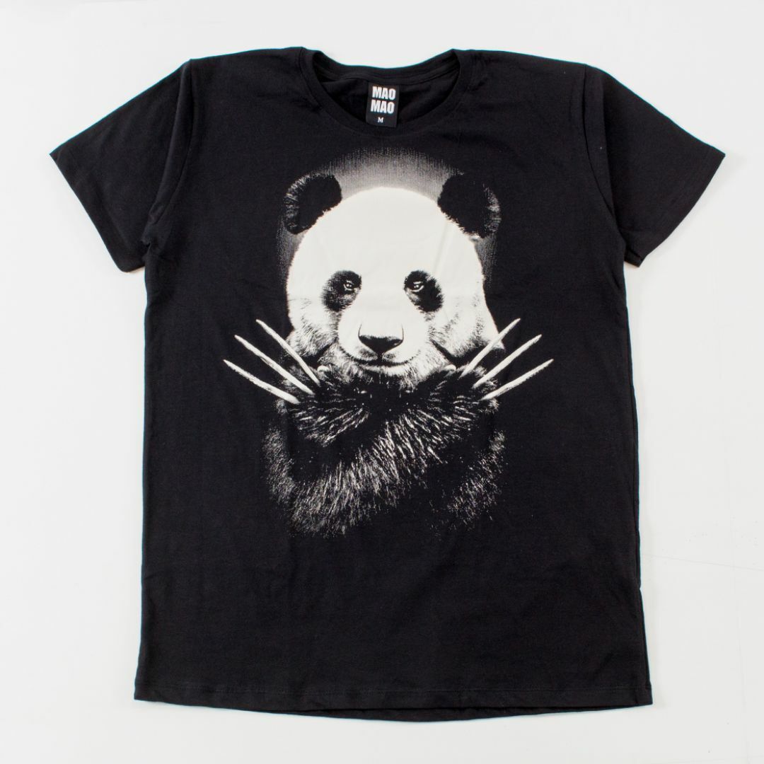 新品 クルーネック ウルヴァリンパンダ Tシャツ mao-0035/S～XL  メンズのトップス(Tシャツ/カットソー(半袖/袖なし))の商品写真