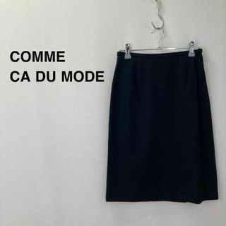 COMME CA DU MODE - コムサ デ モード バックスリット　ウール　タイトスカート ブラック レディース