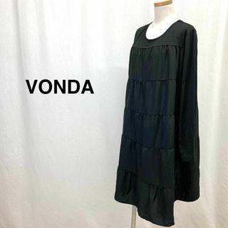 VONDA 　ボンダ フォーマル　ティアード　チュニック　 ブラック レディース(チュニック)