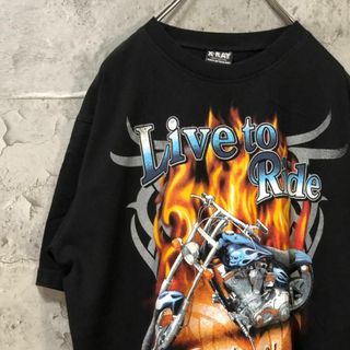 LIVE TO RIDE アメリカンバイク ファイア USA輸入 Tシャツ(Tシャツ/カットソー(半袖/袖なし))