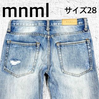 mnml - mnml ミニマル　スキニーダメージデニムパンツ　サイズ28 スカイブルー