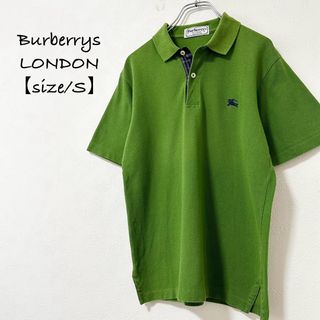 バーバリー(BURBERRY)のBURBERRY/バーバリー★ポロシャツ★ノバチェック★グリーン/緑×紺★S(ポロシャツ)