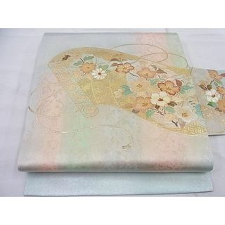 平和屋野田店■九寸名古屋帯　螺鈿　花絵巻　金銀彩　逸品　BAAD2475ea(帯)