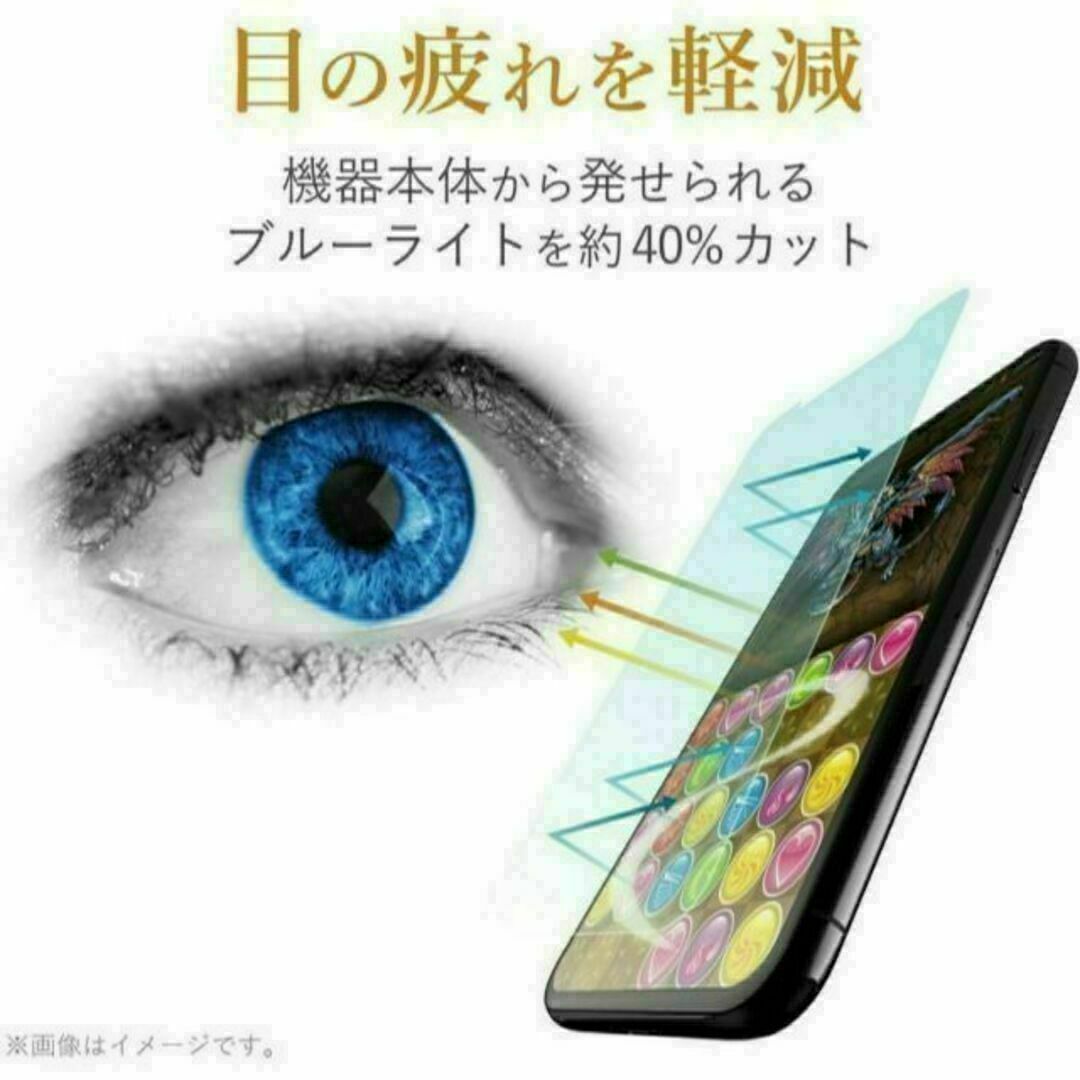 3個 iPhone SE3・SE2・8・7 ガラスフィルム ブルーライトカット スマホ/家電/カメラのスマホアクセサリー(保護フィルム)の商品写真