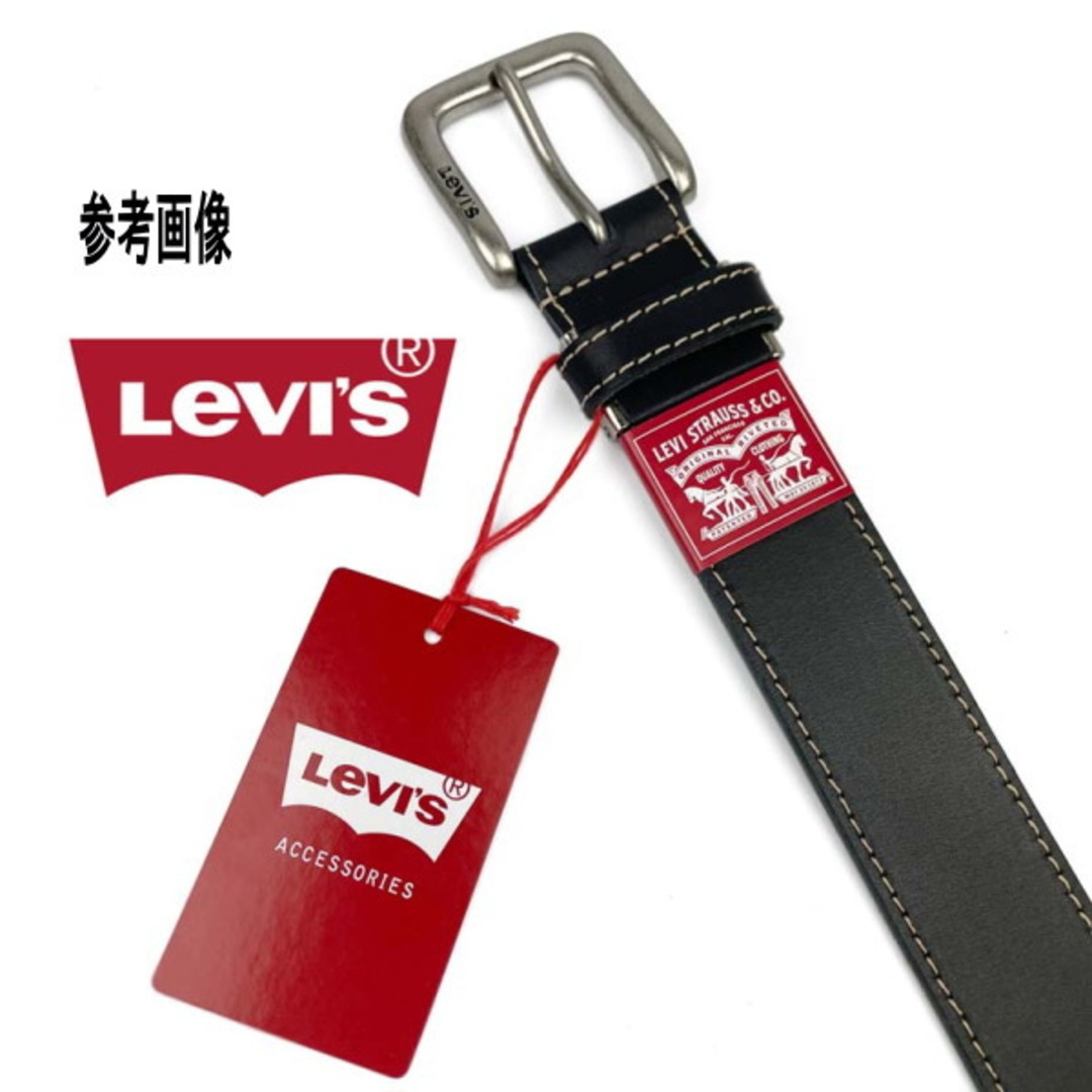 Levi's(リーバイス)の6604 黒 リーバイス 本革 35ミリ ステッチデザイン ブラック メンズのファッション小物(ベルト)の商品写真