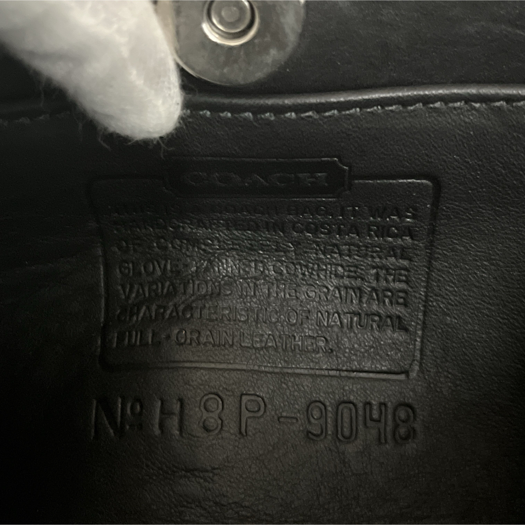 COACH(コーチ)の希少　オールドコーチ　ショルダーバッグ　ポシェット　ブラック　レザー  9048 レディースのバッグ(ショルダーバッグ)の商品写真