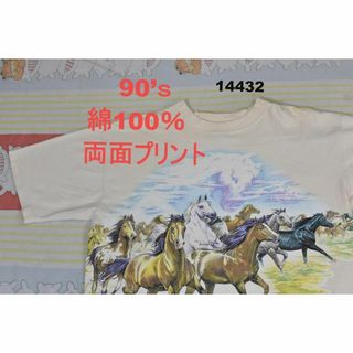 90’ｓ Tシャツ t14432 両面プリント 00 80 70 501(Tシャツ/カットソー(半袖/袖なし))