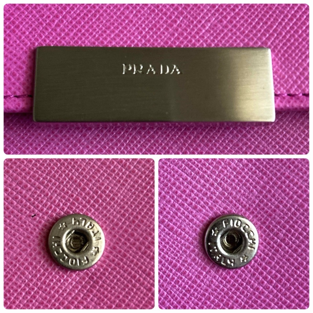 PRADA(プラダ)の【美品セット】プラダ 三つ折り財布 M510C サフィアーノ BEGONIA レディースのファッション小物(財布)の商品写真