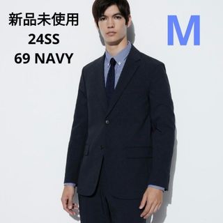 ユニクロ(UNIQLO)の新品 ユニクロ 24SS 感動ジャケット2WAYストレッチ ネイビー  Mサイズ(テーラードジャケット)