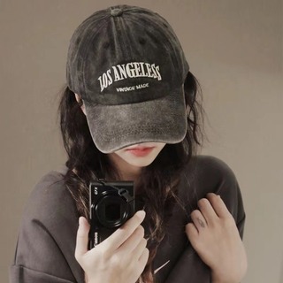 【大人気】 キャップ グレー メンズライク ロゴ 刺繍 黒 ユニセックス 帽子(ハンチング/ベレー帽)