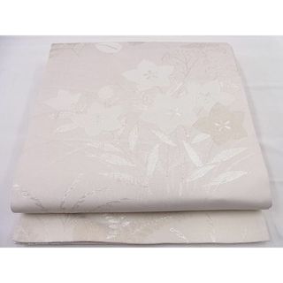 平和屋野田店■夏物　六通柄袋帯　枝花文　金銀糸　逸品　BAAD0045pk(帯)