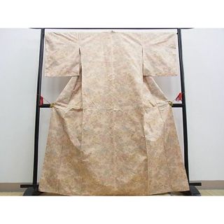 平和屋野田店■本場大島紬　牡丹花文　逸品　BAAD0726kg(着物)