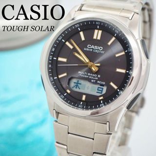 カシオ(CASIO)の452 【新品】箱付き CASIO タフソーラー メンズ　電波ソーラー アナデジ(腕時計(アナログ))