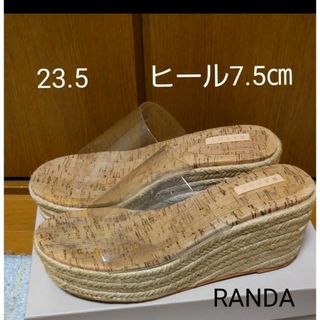 RANDA - ランダ　RANDA　サンダル　М　23.5ｃｍ　クリア