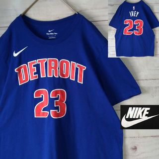 ナイキ(NIKE)のナイキ NBA デトロイトピストンズ アイビー 両面プリント Tシャツ L 青(Tシャツ/カットソー(半袖/袖なし))