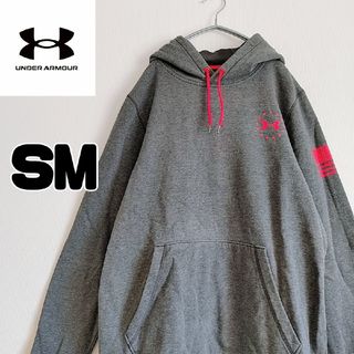 UNDER ARMOUR - アンダーアーマー　プルオーバー　スウェット　パーカー　グレー　SM　古着