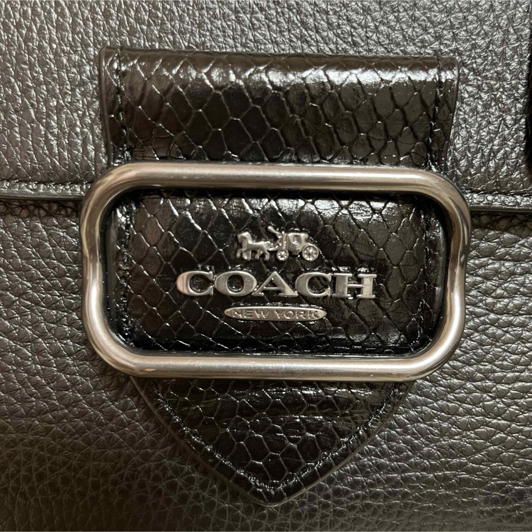 COACH(コーチ)のコーチ　coach パイソン　ブラック　ハンド　ショルダー　バッグ　2ウェイ   レディースのバッグ(ショルダーバッグ)の商品写真