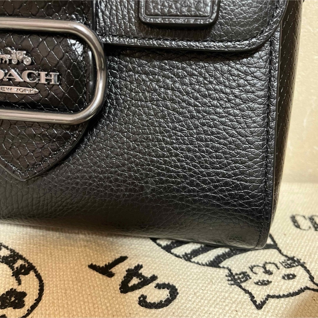 COACH(コーチ)のコーチ　coach パイソン　ブラック　ハンド　ショルダー　バッグ　2ウェイ   レディースのバッグ(ショルダーバッグ)の商品写真