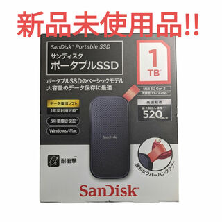 サンディスク(SanDisk)のSanDisk ポータブルSSD 1TB SDSSDE30-1T00-J25(…(PC周辺機器)