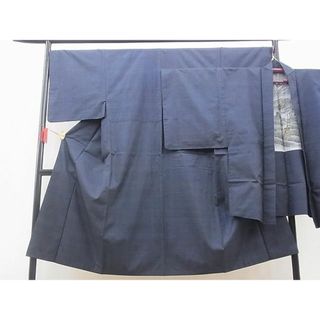 平和屋野田店■男性　本場大島紬　アンサンブル　80亀甲　証紙付き　逸品　BAAC9235ts　(着物)