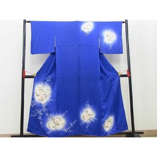 平和屋野田店■訪問着　手描き　牡丹枝花文　暈し染め　逸品　BAAC7022cw(着物)