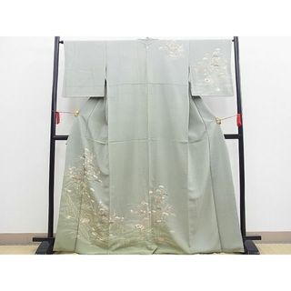 平和屋野田店■訪問着　海賦文　松竹梅　ぼかし染め　金彩　逸品　BAAD0696gt(着物)