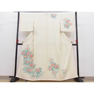 平和屋野田店■訪問着　駒刺繍　草花文　金糸　逸品　BAAC7687hj(着物)