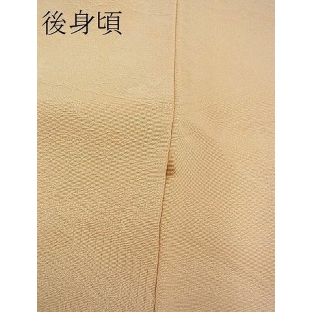 平和屋野田店■上質な色無地　立波扇面草花地紋　萱草色　逸品　BAAD0745kg レディースの水着/浴衣(着物)の商品写真