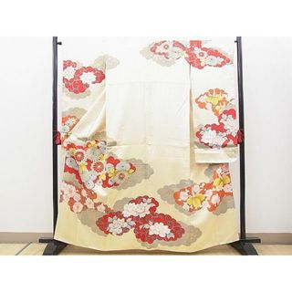 平和屋野田店■豪華振袖　駒刺繍　雲取り菊花文　金彩　逸品　BAAC3000hv(振袖)