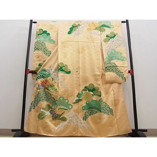 平和屋野田店■豪華振袖　駒刺繍　光琳松菊文　金彩　逸品　BAAC8321yt(振袖)