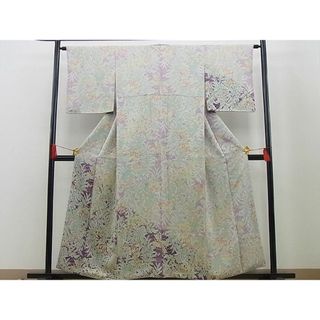 平和屋野田店■訪問着　草花シルエット　逸品　BAAC7006cw(着物)