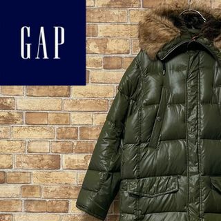 ギャップ(GAP)のGAP　オールドギャップ　ダウンジャケット　肉厚　グリーン　ファー付き　S(ダウンジャケット)