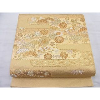 平和屋野田店◎西陣　六通柄袋帯　唐織　エ霞宝尽くし吉祥文　金糸　逸品　BAAD0824ea(帯)