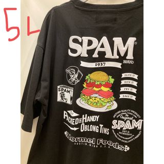 新品 大きいサイズメンズ 5L スパム Tシャツ 刺繍ロゴ SPAM 沖縄(Tシャツ/カットソー(半袖/袖なし))