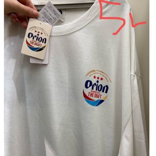 大きいサイズメンズ 5L オリオンビール Tシャツ 刺繍ロゴ Orion 沖縄(Tシャツ/カットソー(半袖/袖なし))