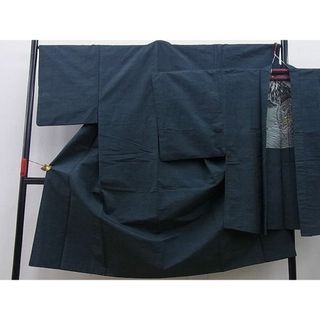 平和屋野田店■男性　紬　アンサンブル　色無地　百入茶色　逸品　BAAC8200gh(着物)